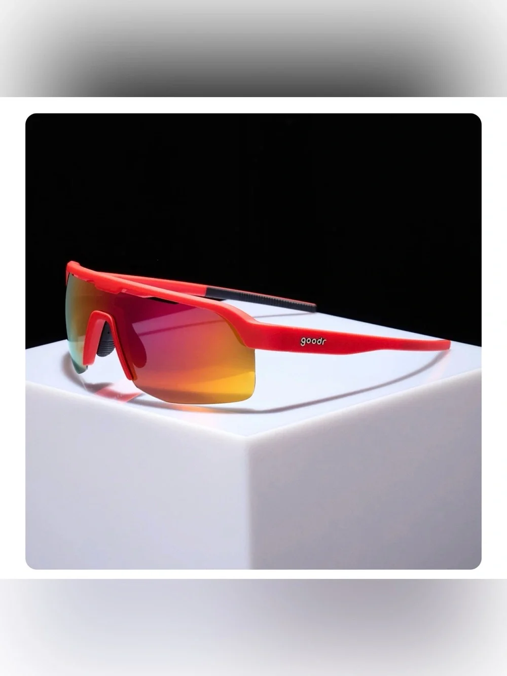 NIB goodr Bolt Gs in red with rose lenses